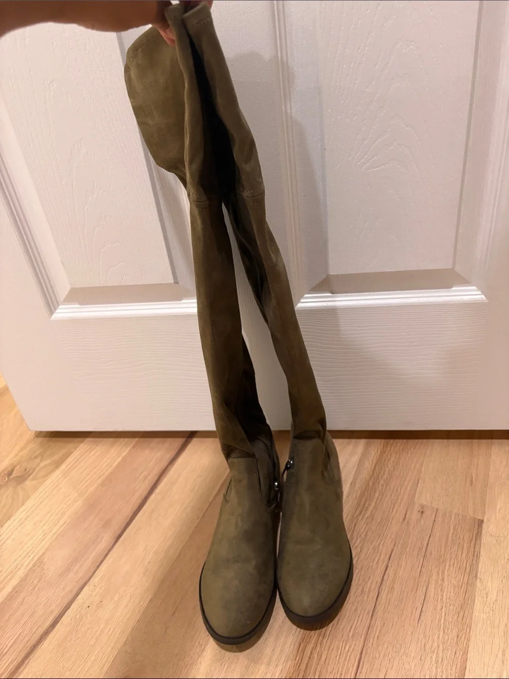 Marc Fisher Olive Over-the-Knee Suede Boots